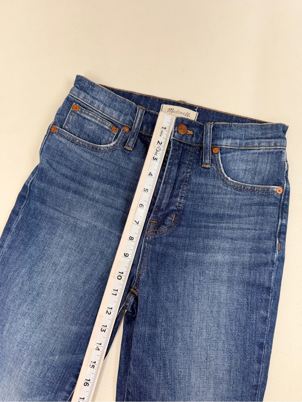 Madewell Womens The Perfect Vintage Crop Jean Blue Size 25 Distressed High Rise - Picture 6 of 9